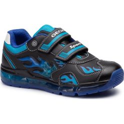 Sneakersy GEOX - J Android B. C J9444C 054CE C0035 DD Black/Lt Blue. Czarne trampki chłopięce Geox, bez wzorów, ze skóry ekologicznej, na rzepy. Za 329,00 zł.