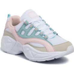 Sneakersy KAPPA - Overton 242672 White/Mint 1037. Zielone półbuty damskie Kappa, ze skóry ekologicznej. Za 159,00 zł.