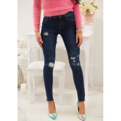 Jeansy przetarcia Dark. Jeansy damskie Modaforyou, s. Za 54,50 zł.