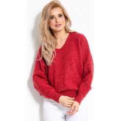 Sweter oversize na wiosnę - juicyraspberry, s/m. Swetry damskie e-margeritka.pl, na wiosnę, s, bez wzorów, z wełny, z krótkim rękawem, krótkie, bez kaptura. Za 119,99 zł.