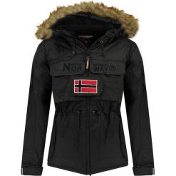 Kurtka przejściowa "Bench" w kolorze czarnym. Czarne płaszcze męskie Geographical Norway Men, xl, z aplikacjami, bez kaptura. W wyprzedaży za 299,95 zł.