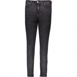 Dżinsy - Slim fit - w kolorze czarnym. Czarne spodnie z wysokim stanem marki Mustang, z aplikacjami. W wyprzedaży za 195,95 zł.