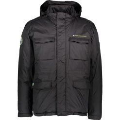 Kurtka zimowa w kolorze czarnym. Czarne płaszcze męskie Peak Mountain, na zimę, s, bez wzorów, bez kaptura. W wyprzedaży za 209,95 zł.
