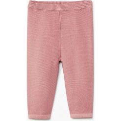 Mango Kids - Legginsy dziecięce Nata 62-74 cm. Czerwone spodnie dziewczęce Mango Kids, z bawełny. W wyprzedaży za 19,90 zł.