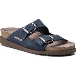 Klapki MEPHISTO - Harmony H1200 Navy. Niebieskie klapki damskie Mephisto, bez wzorów, ze skóry, bez obcasa. W wyprzedaży za 289,00 zł.