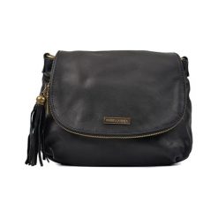 Torebki klasyczne damskie: Skórzana torebka w kolorze czarnym – (S)30 x (W)26 x (G)6 cm