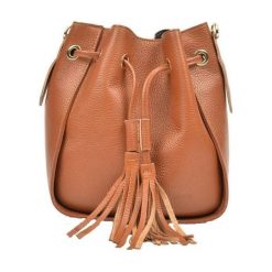 Carla Ferreri Skórzana torebka AW18CF1400 Cognac. Brązowe torebki klasyczne damskie Carla Ferreri, bez wzorów, ze skóry, bez dodatków. W wyprzedaży za 279,00 zł.