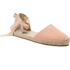 Espadryle MANEBI - Flat Valenciana Q 1.4 P0 Pastel Rose. Różowe espadryle damskie Manebi, bez wzorów, ze skóry, bez obcasa. W wyprzedaży za 279,00 zł.