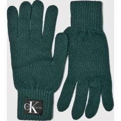 Calvin Klein Jeans - Rękawiczki. Zielone rękawiczki męskie marki Calvin Klein Jeans, z wiskozy. W wyprzedaży za 119,90 zł.