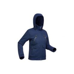 Kurtka turystyczna SH500 x-warm damska. Niebieskie kurtki damskie marki QUECHUA, na zimę, s, z bawełny. Za 299,99 zł.