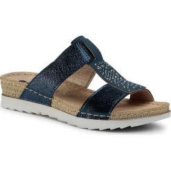 Klapki INBLU - OF55EJ01 Cobalt Blue. Niebieskie klapki damskie Inblu, bez wzorów, ze skóry ekologicznej, bez obcasa. Za 89,99 zł.