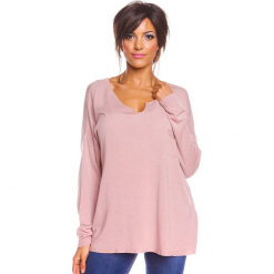 Sweter "Coco" w kolorze jasnoróżowym. Czerwone swetry klasyczne damskie marki So Cachemire, s, z kaszmiru. W wyprzedaży za 165,95 zł.