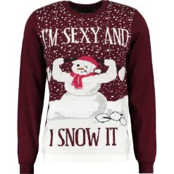 Swetry klasyczne męskie: Burton Menswear London I’M SEXY AND I SNOW IT Sweter red