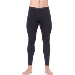 Legginsy termoaktywne Icebreaker BodyfitZone 150 104350001. Czarne getry męskie termoaktywne Icebreaker, xxl, bez wzorów. Za 352,99 zł.