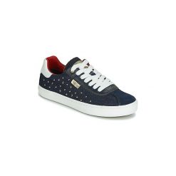 Buty Dziecko Geox J KILWI GIRL. Niebieskie trampki dziewczęce Geox, bez wzorów, bez zapięcia. Za 167,40 zł.