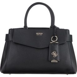 Guess Colette Torebka Czarny. Czarne torebki klasyczne damskie Guess, w paski, z materiału, bez dodatków. Za 671,95 zł.