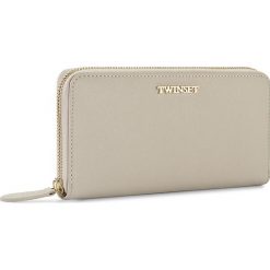 Duży Portfel Damski TWINSET - Portafoglio AA7PDY White Ca 00889. Brązowe portfele damskie marki Twinset, ze skóry. W wyprzedaży za 349,00 zł.