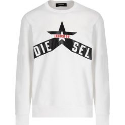 Bluza Diesel S-Gir-A2 00SWD4 0IAJH 100. Białe bluzy męskie Diesel, s, bez wzorów, z bawełny, bez kołnierzyka, bez rękawów, bez kaptura. W wyprzedaży za 299,00 zł.