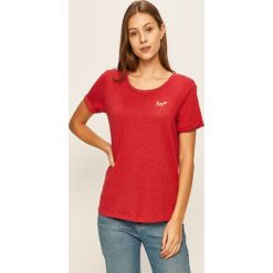 Roxy - T-shirt. Białe bluzki damskie Roxy, s, z bawełny, z okrągłym kołnierzem. Za 79,90 zł.