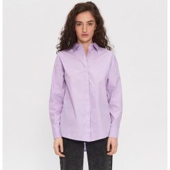 Gładka koszula oversize - Fioletowy. Fioletowe koszule damskie House, s, bez wzorów, bez kołnierzyka, bez rękawów. Za 79,99 zł.