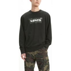 Levi's Bluza Czarny. Czarne bluzy męskie Levi's®, s, z nadrukiem, z bawełny, vintage, bez kołnierzyka, bez rękawów, bez kaptura. Za 274,95 zł.