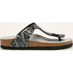 Birkenstock - Japonki Gizeh. Czarne klapki damskie Birkenstock, bez wzorów, z gumy, bez obcasa, na obcasie. W wyprzedaży za 239,90 zł.