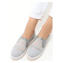Espadryle damskie: Szare Espadryle Teardrops