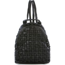 Plecaki damskie: Skórzany plecak w kolorze czarnym – 25 x 31 x 13 cm
