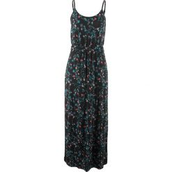 Długa sukienka z nadrukiem bonprix czarny z nadrukiem. Czarne sukienki damskie bonprix, z nadrukiem, bez kołnierzyka, z długim rękawem, długie, maxi. Za 74,99 zł.