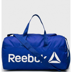 Reebok - Torba. Niebieskie torebki klasyczne damskie Reebok, w paski, z materiału. Za 119,90 zł.