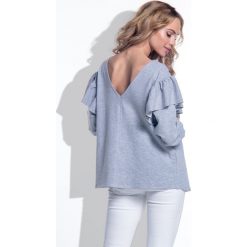 Bluzka I161 szary. Szare bluzki damskie Tagless, s, bez wzorów, z bawełny, bez kołnierzyka, bez rękawów. Za 85,50 zł.