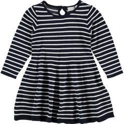 Sukienka "Getimma" w kolorze granatowo-białym. Niebieskie sukienki niemowlęce marki name it girls, w paski, bez rękawów, mini, rozkloszowane. W wyprzedaży za 62,95 zł.