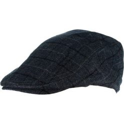 Granatowy Męski Kaszkiet, Jesienno-Zimowy, Ocieplany w Kratę CPAPJNSKASZKIET552. Niebieskie czapki męskie Pako Jeans, na zimę, bez wzorów, z materiału. Za 40,00 zł.