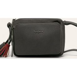 Pepe Jeans - Torebka Ann. Szare listonoszki damskie Pepe Jeans, w paski, z poliesteru, na ramię, małe, bez dodatków. W wyprzedaży za 199,90 zł.
