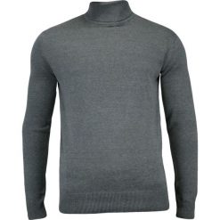 Elegancki Golf Męski - Brave Soul - Bawełniany - Popiel SWBRSAW16HUMEGREY. Szare swetry męskie m, z bawełny, eleganckie, z golfem. Za 79,00 zł.