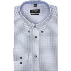 Koszula croft 2189 długi rękaw custom fit niebieski. Niebieskie koszule męskie jeansowe Recman, na lato, m, w kratkę, button down, z długim rękawem. Za 29,99 zł.