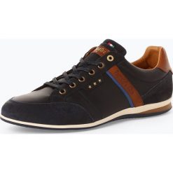 Pantofola d'Oro - Męskie tenisówki ze skóry – Roma Uomo Low, niebieski. Niebieskie trampki męskie Pantofola d`Oro, bez wzorów, ze skóry, bez zapięcia. Za 449,95 zł.