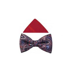 Granatowa mucha w paisley A298. Muszki męskie Modini Moda Męska, na co dzień, bez wzorów, z poliesteru, eleganckie. Za 49,50 zł.