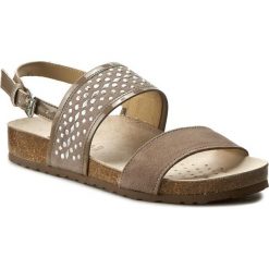 Sandały GEOX - D Zayna B D622BB 022HH C9006 Spalony Szary. Pomarańczowe klapki damskie Geox, bez wzorów, z zamszu, bez obcasa. W wyprzedaży za 159,00 zł.