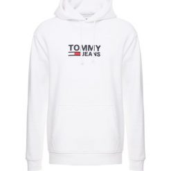 Bluzy męskie: Tommy Jeans CORP LOGO HOODIE Bluza z kapturem white
