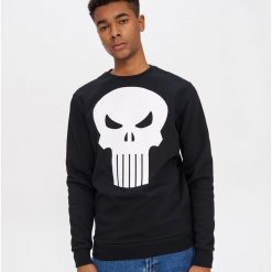 Bluza z nadrukiem Punisher - Czarny. Czarne bluzy męskie House, s, z nadrukiem, bez kołnierzyka, bez rękawów, bez kaptura. Za 99,99 zł.