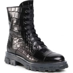 Trapery STOKTON - Blk41 Cocco Nero. Czarne trapery damskie Stokton, ze skóry, bez obcasa, bez zapięcia. Za 1129,00 zł.