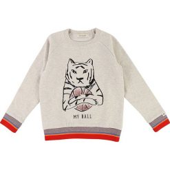 Bluza w kolorze beżowym. Brązowe bluzy niemowlęce Billieblush & Billybandit, z nadrukiem, z bawełny, bez rękawów, bez kaptura. W wyprzedaży za 92,95 zł.