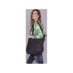 TORBA DAMSKA na ramię grafit. Szare torebki klasyczne damskie marki drops, w paski, z bawełny, na ramię, bez dodatków. Za 147,00 zł.