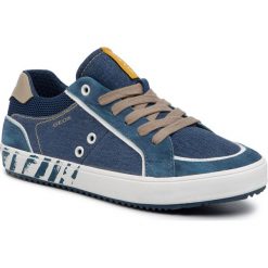 Sneakersy GEOX - J Alonisso B. E J022CE 0NB22 C4289 S Avio/Beige. Niebieskie trampki chłopięce Geox, bez wzorów, ze skóry, na sznurówki. W wyprzedaży za 219,00 zł.