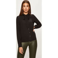 Only - Koszula. Czarne bluzki damskie ONLY, bez wzorów, z wiskozy, eleganckie, z klasycznym kołnierzykiem, z długim rękawem. W wyprzedaży za 59,90 zł.