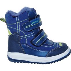 Protetika buty zimowe chłopięce Luky 21 niebieskie. Niebieskie buty chłopięce zimowe Protetika, ze skóry, bez zapięcia. Za 199,00 zł.