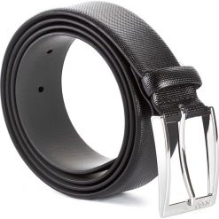 Pasek Męski BOSS - C-Gorizy 50311891 Black 001. Czarne paski męskie Boss, w paski, ze skóry. W wyprzedaży za 259,00 zł.
