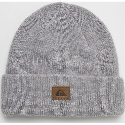 Quiksilver - Czapka. Szare czapki męskie marki Quiksilver, na zimę, z dzianiny. W wyprzedaży za 49,90 zł.