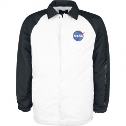 Vans NASA Space Voyager Torrey Padded MTE Kurtka biały/czarny. Białe kurtki męskie bomber Vans, l, z nadrukiem. Za 569,90 zł.